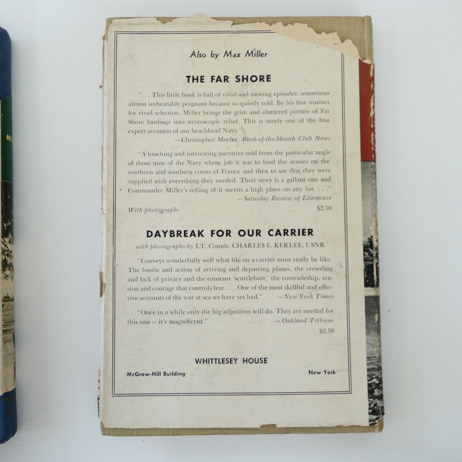 Max Miller The Far Shore & Its Tomorrow Out Here 1st Edition WW2 US Navy photos