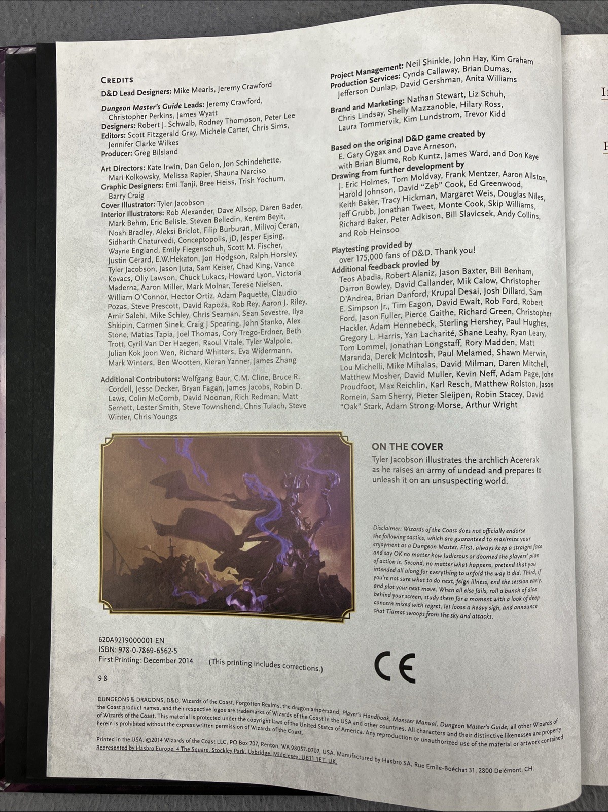 D&D 2014 Dungeon Master’s Guide – Hardcover, by Wizards RPG Team – Good