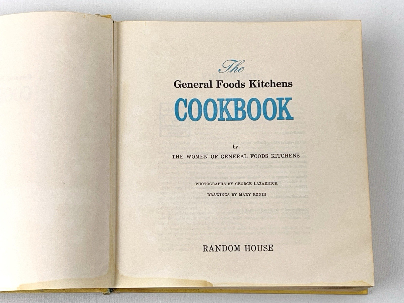 Vintage The General Foods Kitchens Cookbook 1959 1st Printing 436 Pages