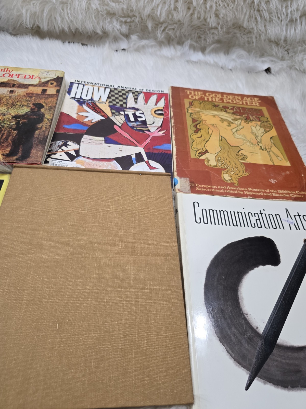 6 Vintage Art Design Color Graphic Print Coffee Table Books How To Bundle B11