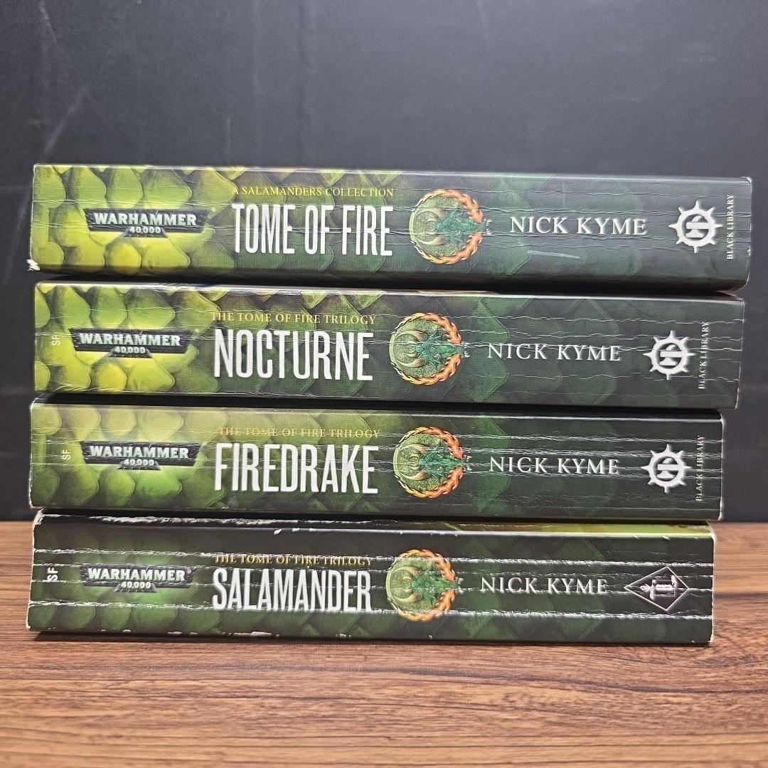 4x LOT Warhammer 40k Salamander Tome of Fire by Nick Kyme ~ Trade Paperbacks