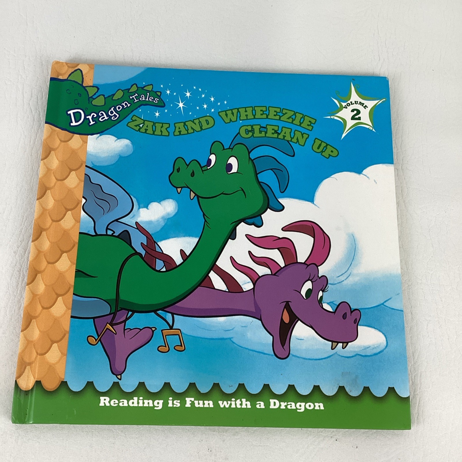 Dragon Tales Hardcover Books Zak Wheezie Clean Up It Takes Two Vintage 2004