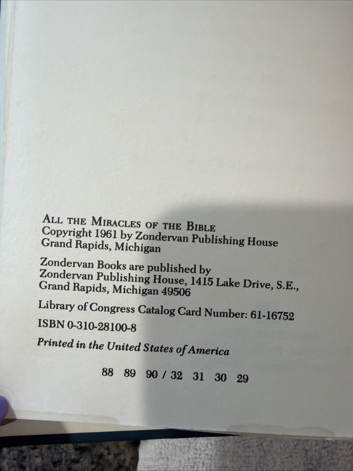 All the Miracles of the Bible Lockyer Zondervan HC 1961 Vintage Book