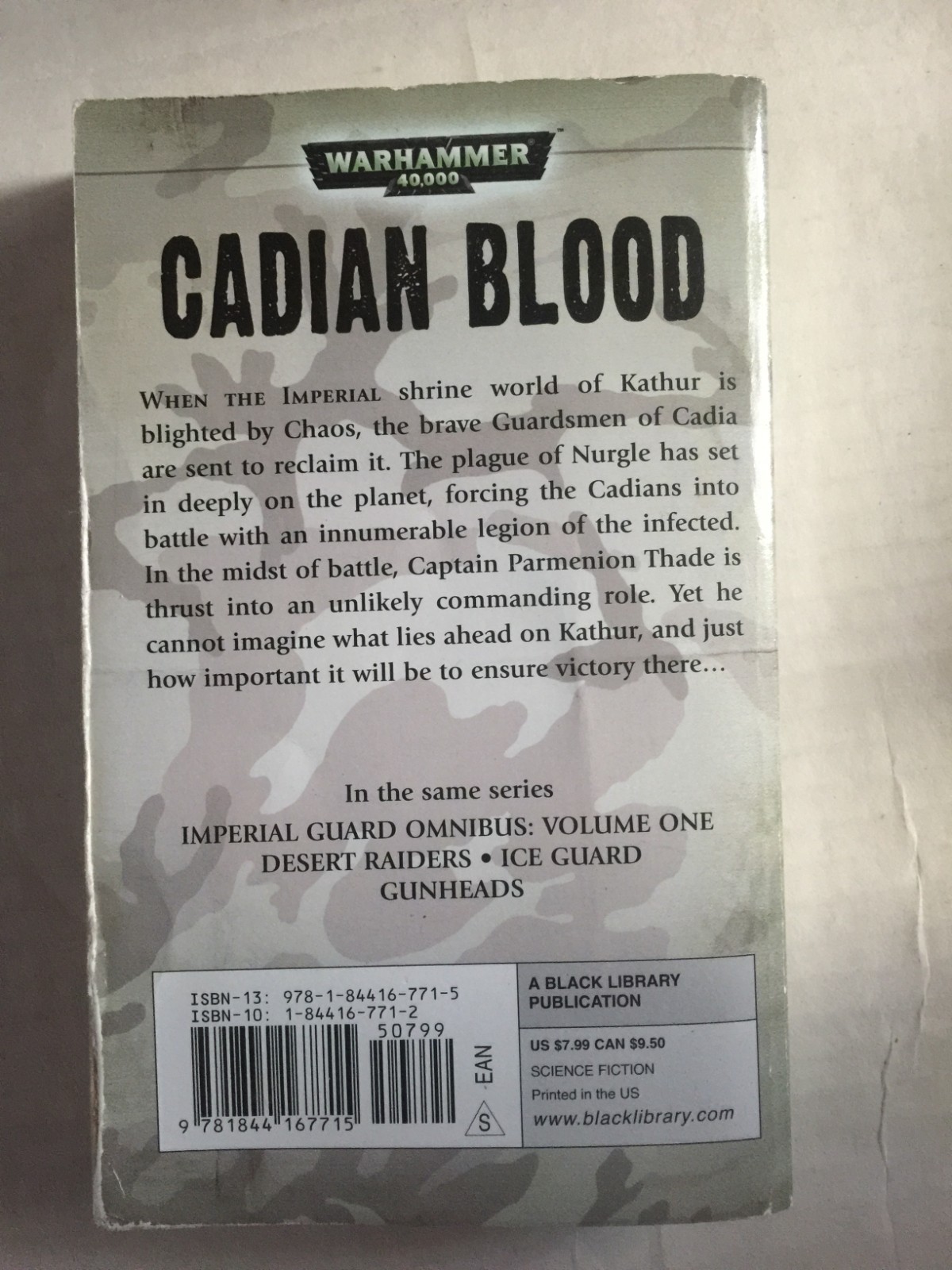Warhammer 40k Cadian Blood by Aaron Dembski-Bowden (2009, Mass Market)
