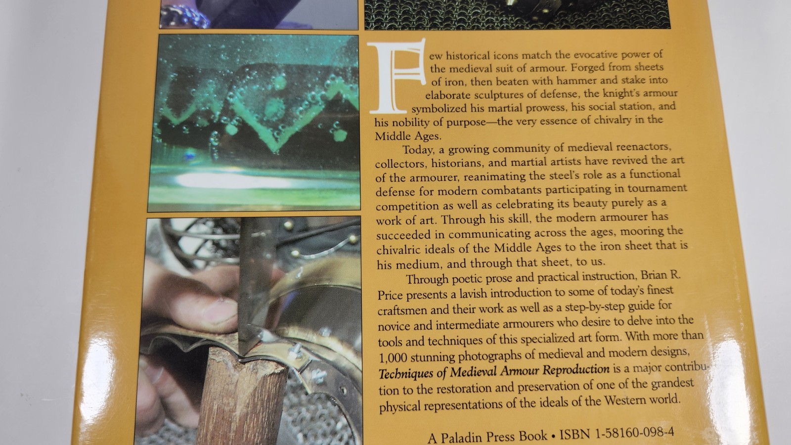 PALADIN PRESS TECHNIQUES OF MEDIEVAL ARMOUR REPRODUCTION BY BRIAN R. PRICE BOOK