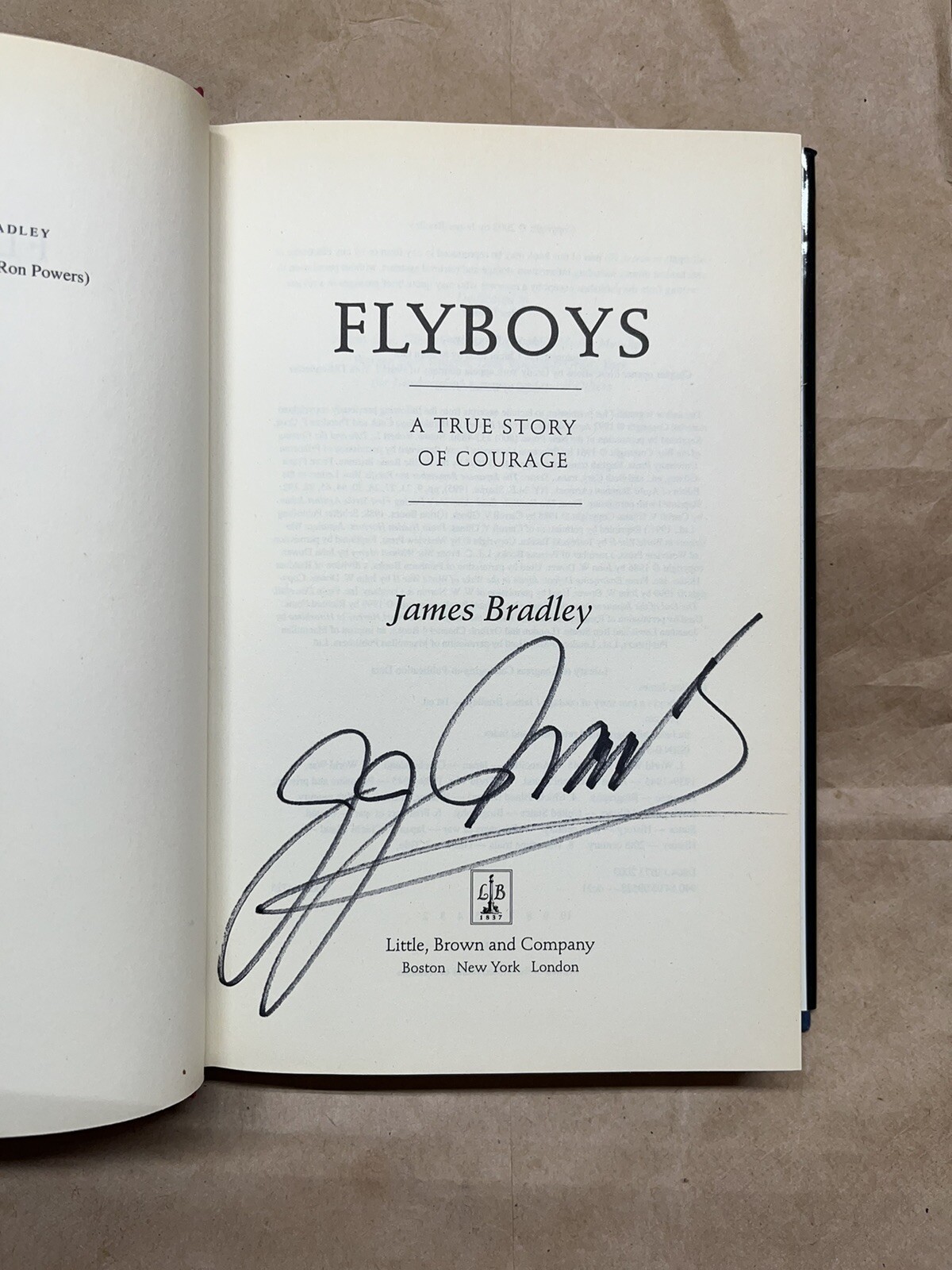 Flyboys By James Bradley Signed 2003 First Edition, Second Printing