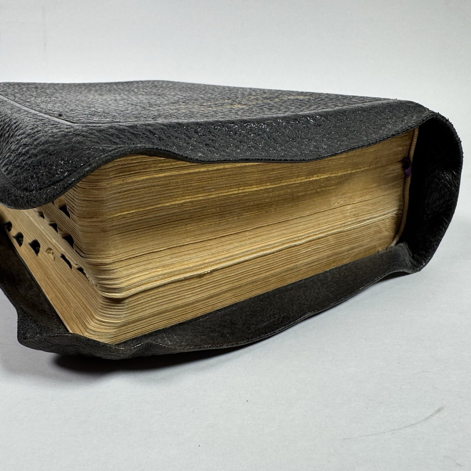 Holy Bible National Bible Press Pronouncing Red Letter KJV 1940’s Thumb Tabs