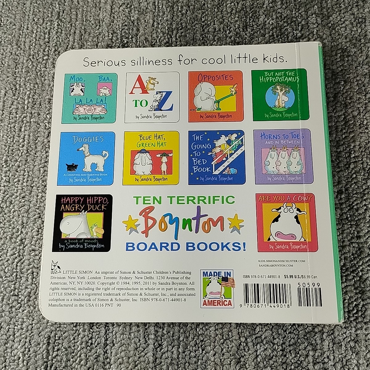 Sandra Boynton Doggies Hippo Duck Horns Moo Baa Dinosaur Eek 8 Board Book Lot