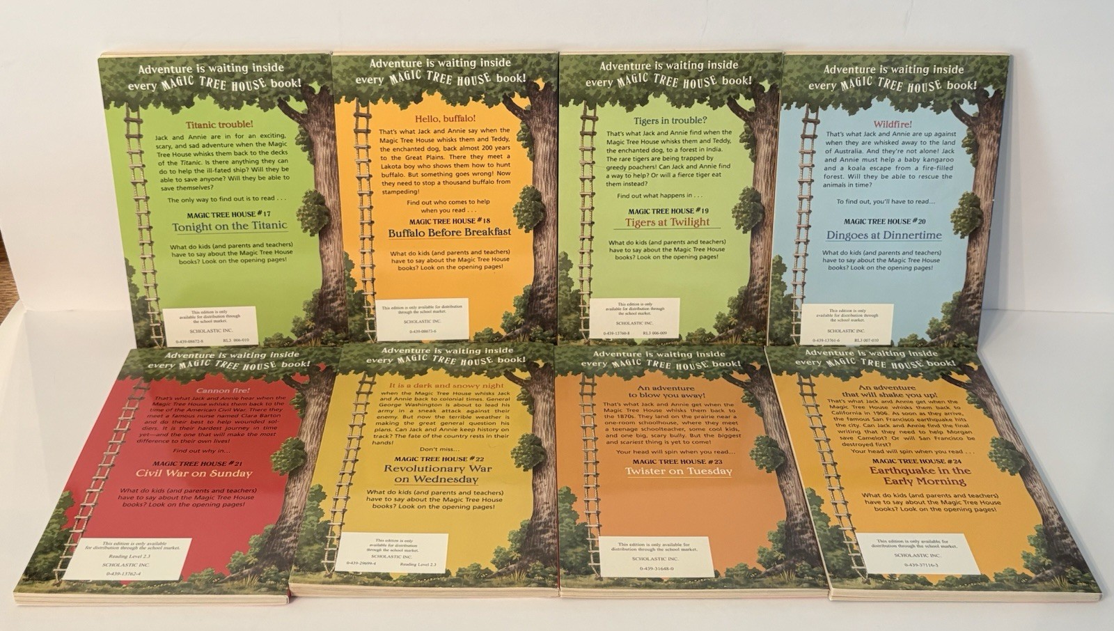 Magic Tree House Books 17-24 Boxed Set by Mary Pope Osborne Paperback Ages 9-12