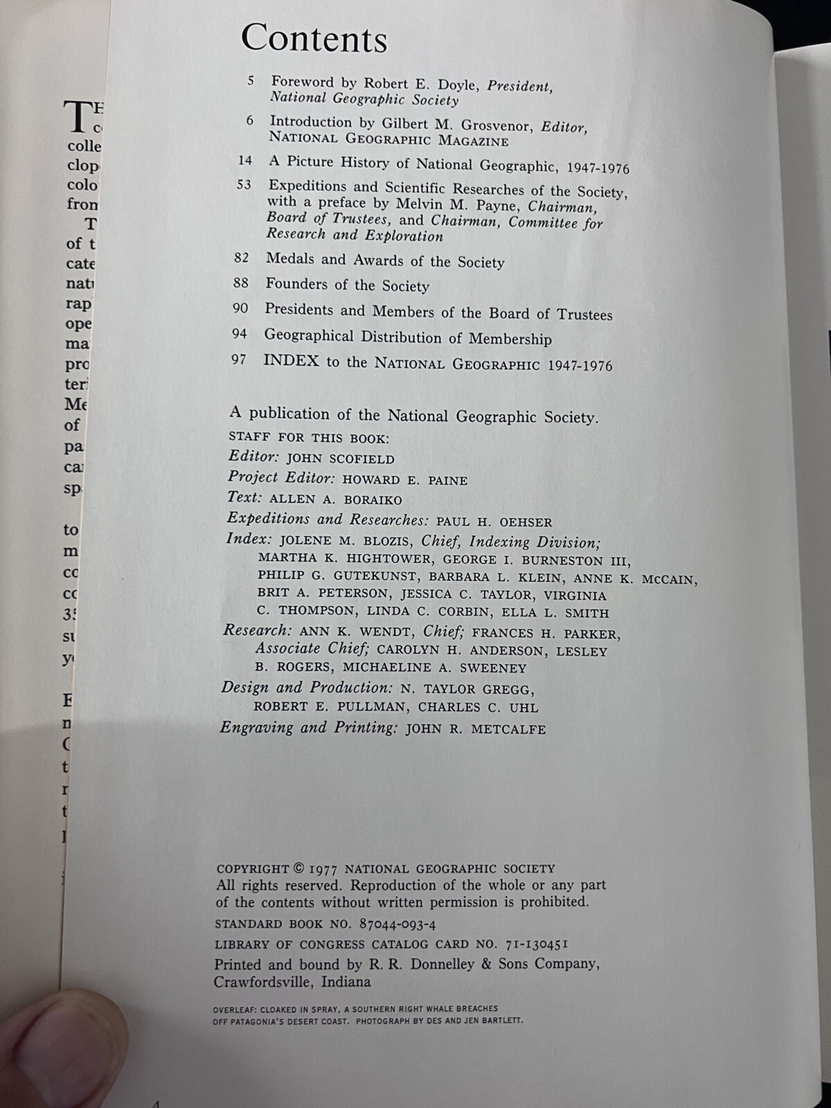National Geographic Index – 1947-1976 (1977, Hardcover, Dust Jacket)