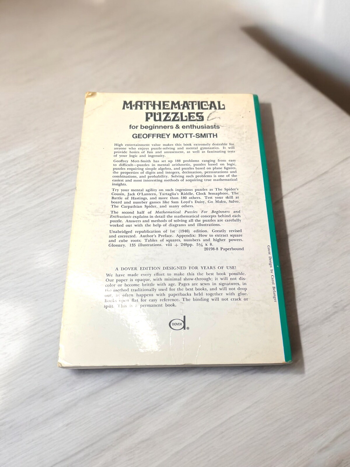 Mathematical Puzzles for Beginners & Enthusiasts by Geoffrey Mott-Smith – Dover