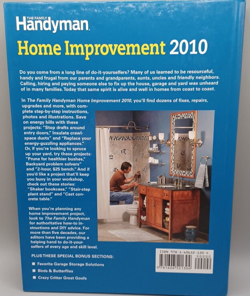 Lot of 3 Family Handyman Home Improvement Books HC 2010 2011 2013 188 Pages