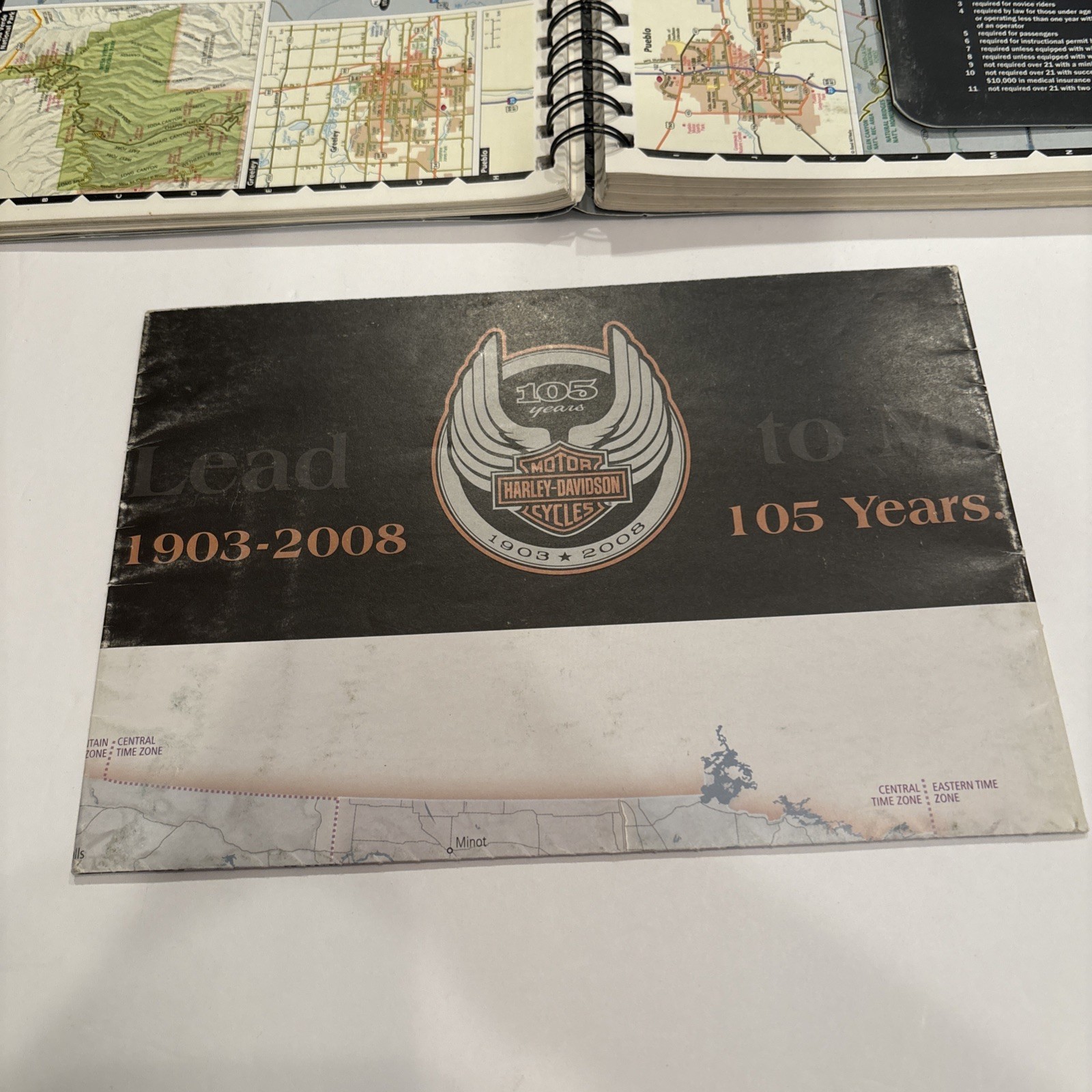 Rand McNally Harley Davidson Ride Atlas of North America The Anniversary Ed 2008