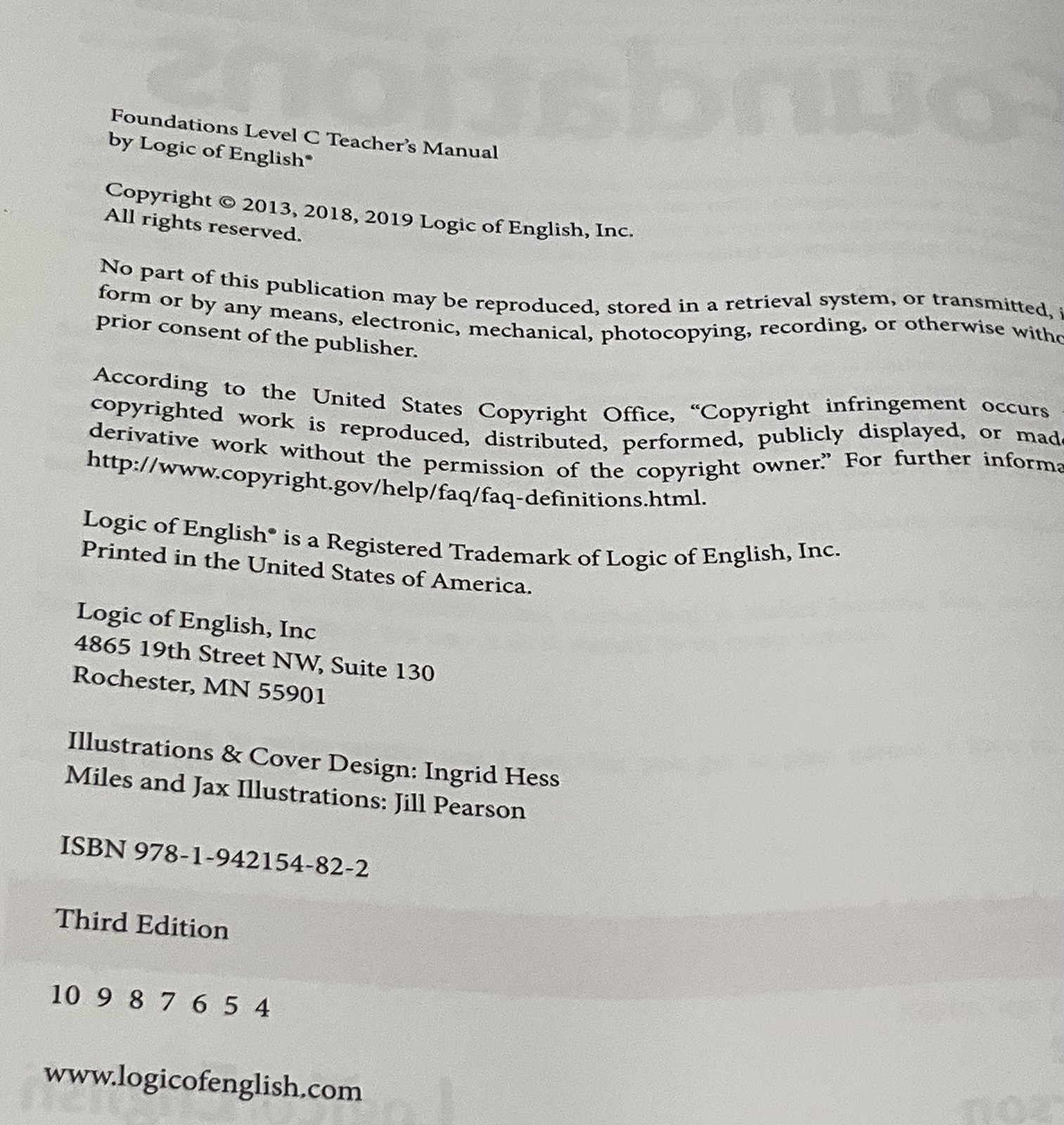 Foundations Level C Teacher’s Manual Logic Of English By D. Eide & K. Iverson