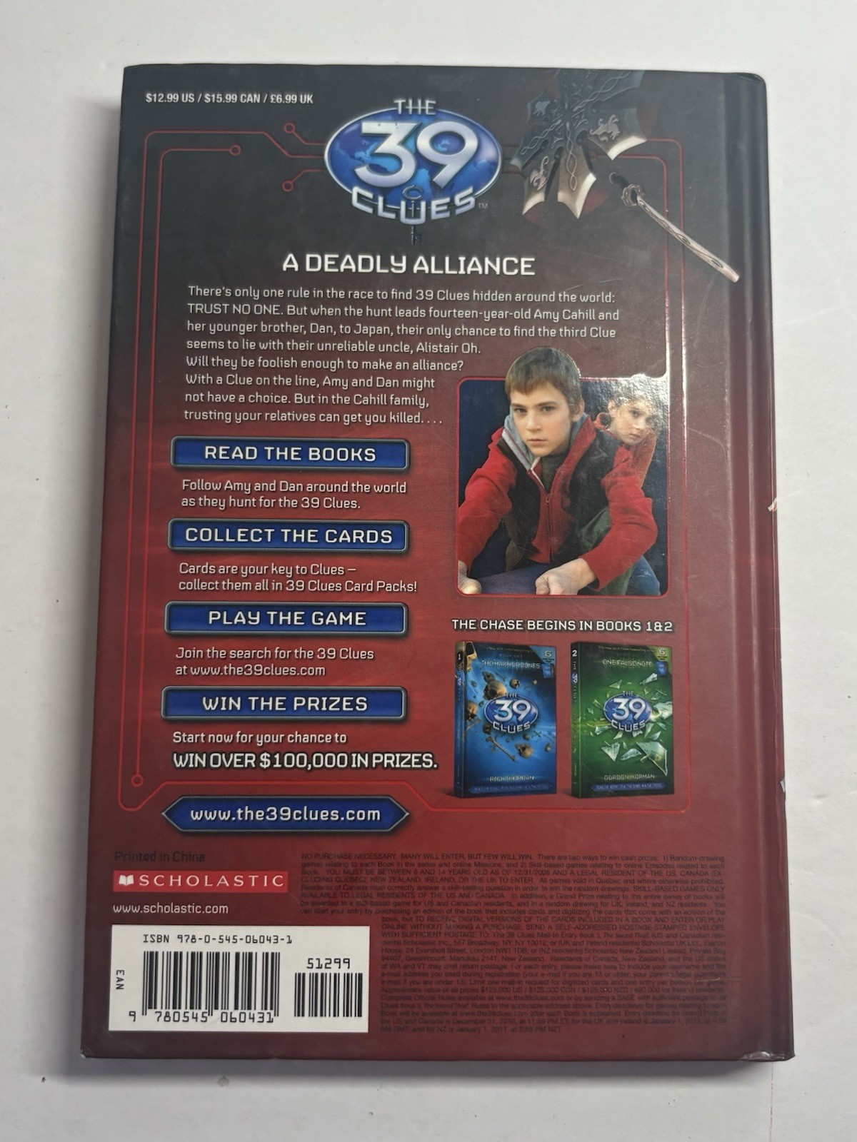 39 Clues Books 1, 2, 3, 8 and 10