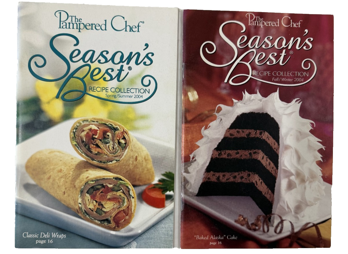 Pampered Chef Season’s Best Recipe Collection Books Lot 17 1995 2000-2008 2013