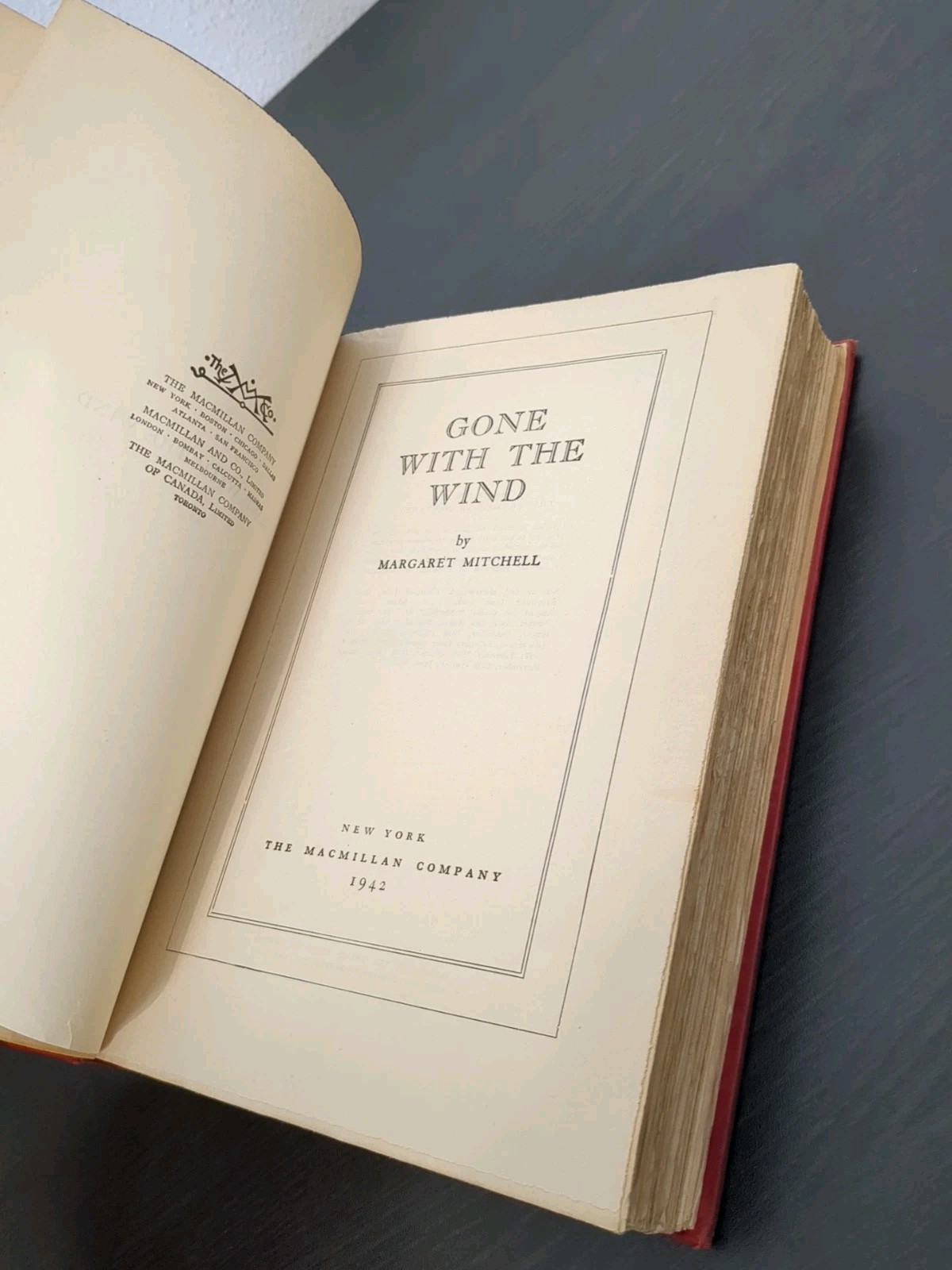 Gone With The Wind by Margaret Mitchell – First Edition Later Print Fac DJ 1942