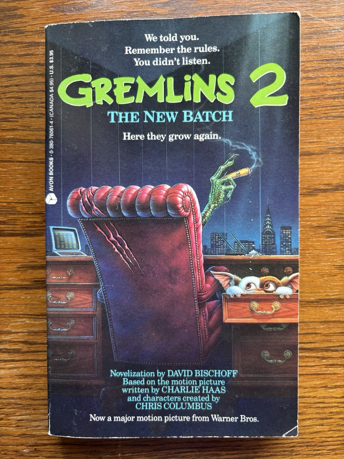 Gremlins 2: The New Batch by David Bischoff Paperback 1990 – Movie Novelization