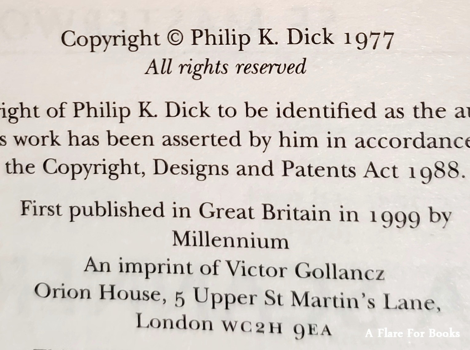 A Scanner Darkly by Philip K Dick – 1st thus Trade Pb