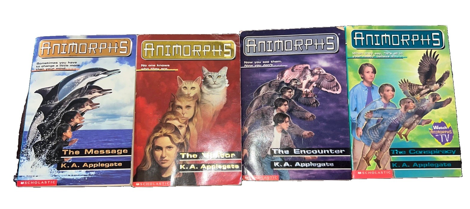 Animorphs: Volumes #2, #3, #4, #31 Books by K.A. Applegate Lot of 4 (Vintage)