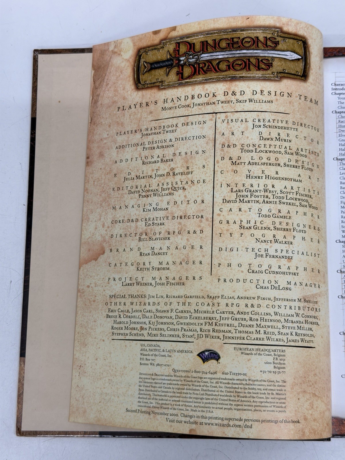 Dungeons and Dragons HB Player’s Handbook Core Rulebook I