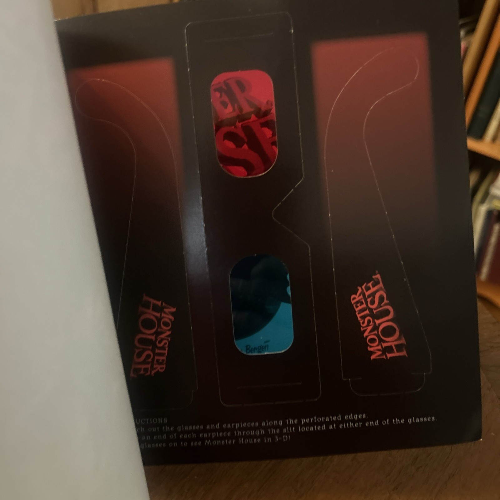 Attack of the Monster House by Lara Bergen w/ Uncut 3D Glasses & Attached Poster