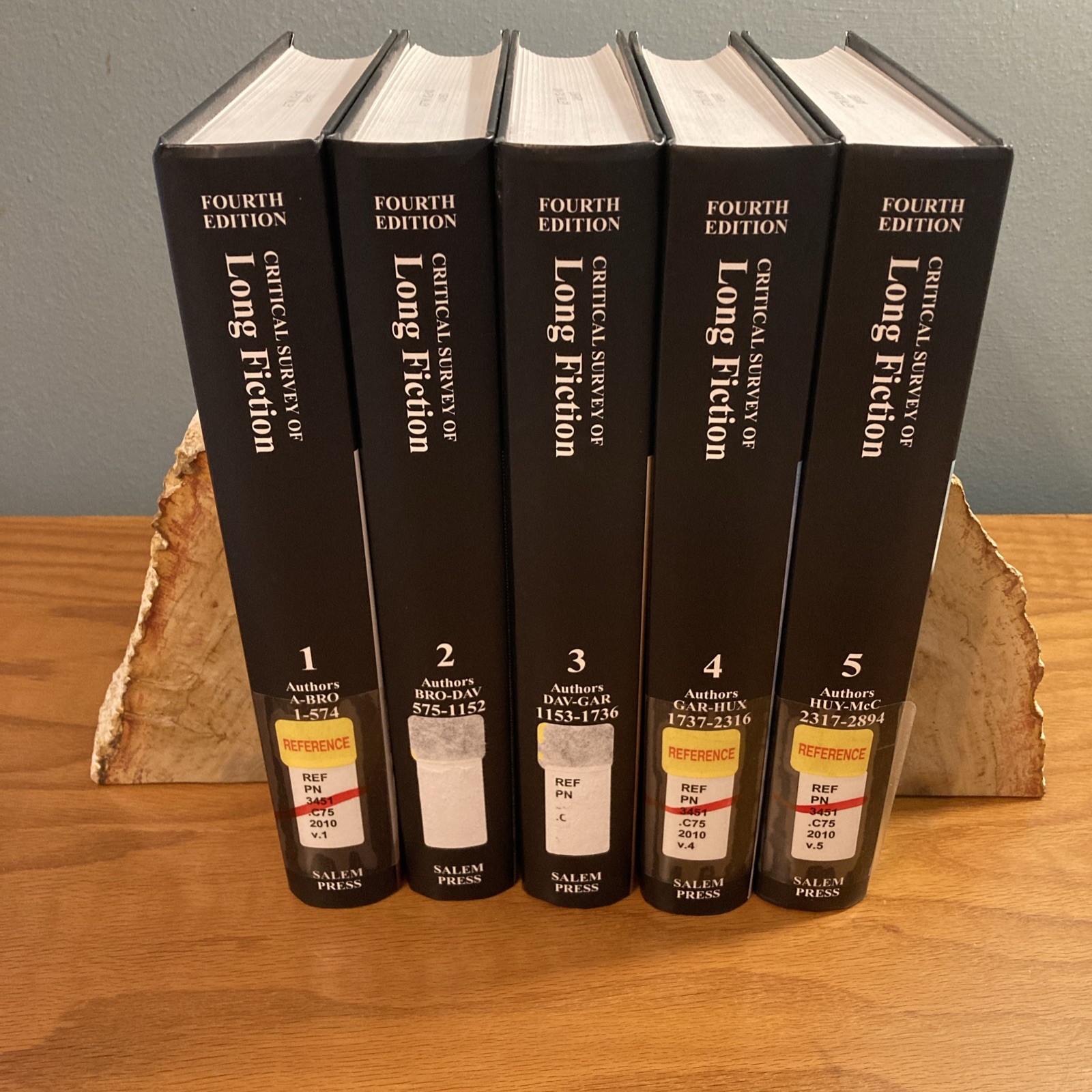 Critical Survey of Long Fiction Volumes 1-5 FOURTH Edition 4th 2010 Salem Press