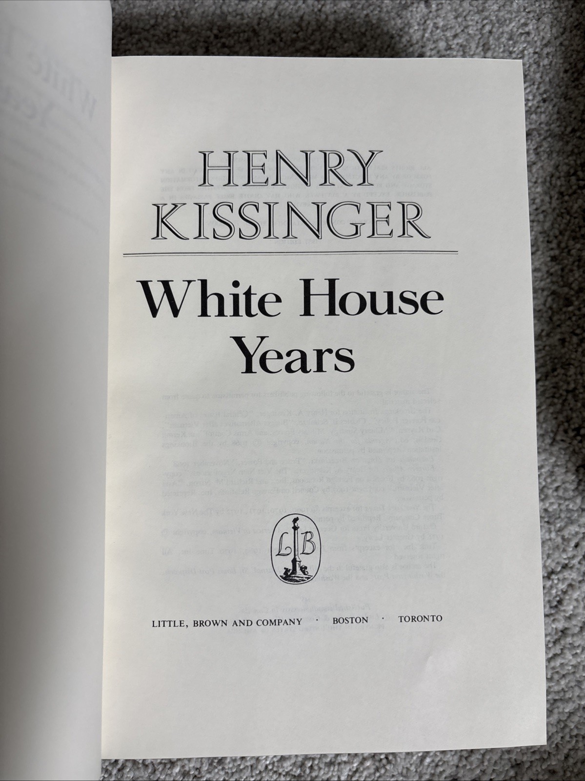 SIGNED Numbered 1979 White House Years Henry Kissinger SlipCase First Edition