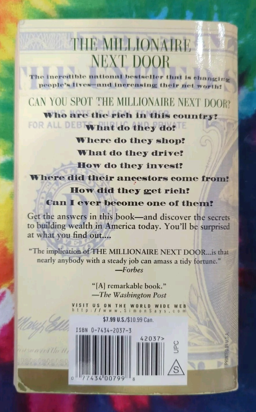 The Millionaire Next Door (Thomas J. Stanley & William D. Danko, 2000) Paperback