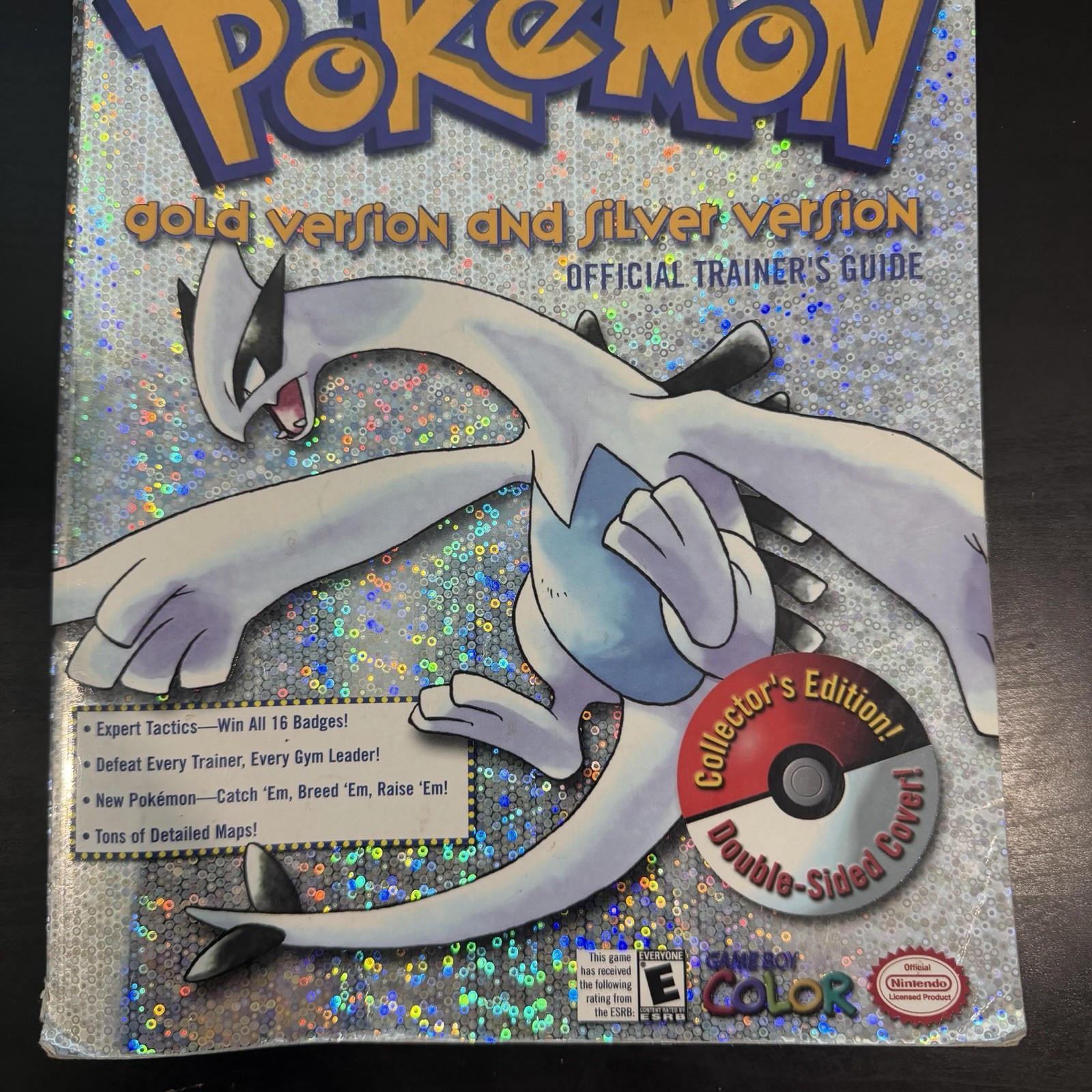 Pokemon Gold and Silver Strategy Guide Brady Games 2000 Holographic Cover
