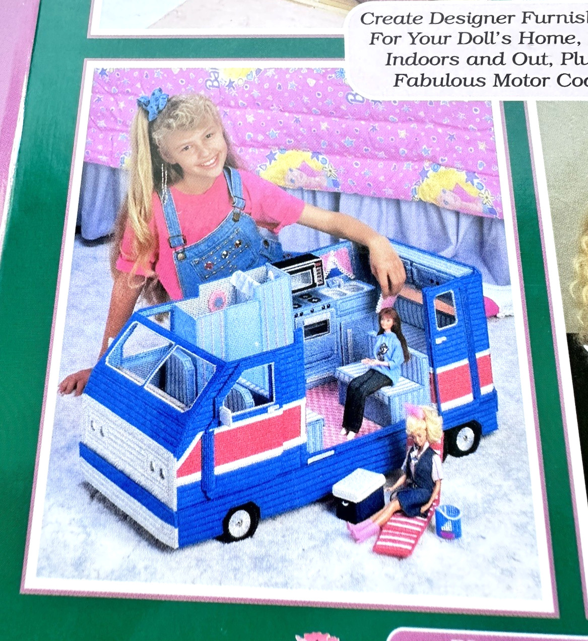 Vtg Fashion Doll Dream House Plastic Canvas Book 1996 1st Edtion Hard Cover EUC