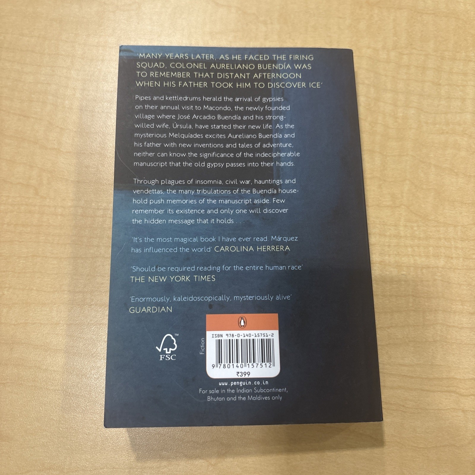 Gabriel García Márquez One Hundred Years of Solitude Paperback Penguin Fiction …