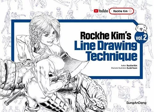 RockHe Kim’s Anatomy Line Drawing Technique Set Books English Ver Art illustrat