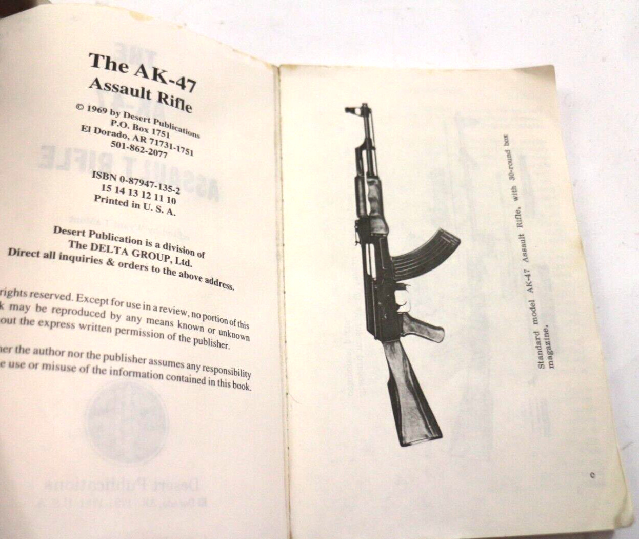 The AK47 Assault Rifle Softcover Reference Book 1969