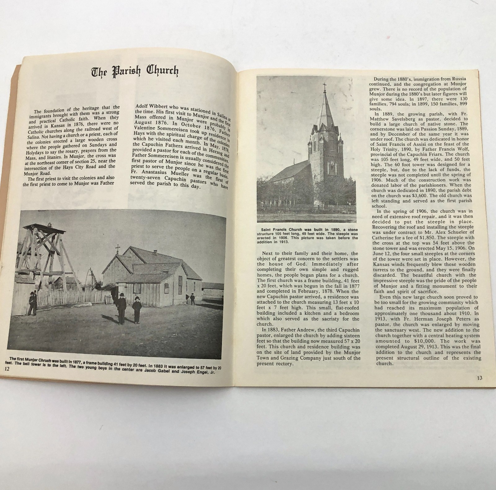 Saint Francis Parish Munjor Kansas 1876-1976 History Fr. Earl Meyer Booklet PB