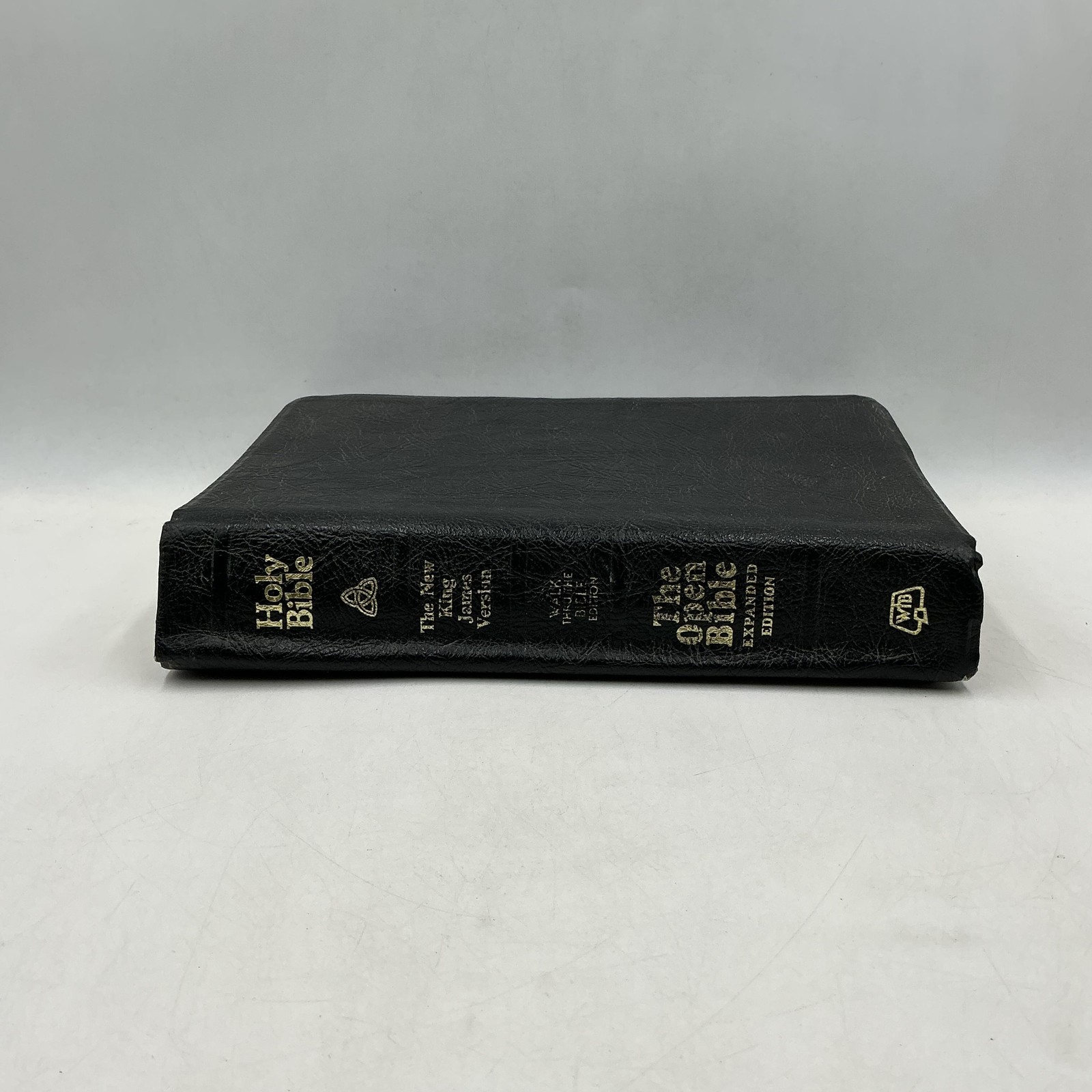 Vintage Holy Bible The Open Bible NKJV Expanded Edition Thomas Nelson Leather