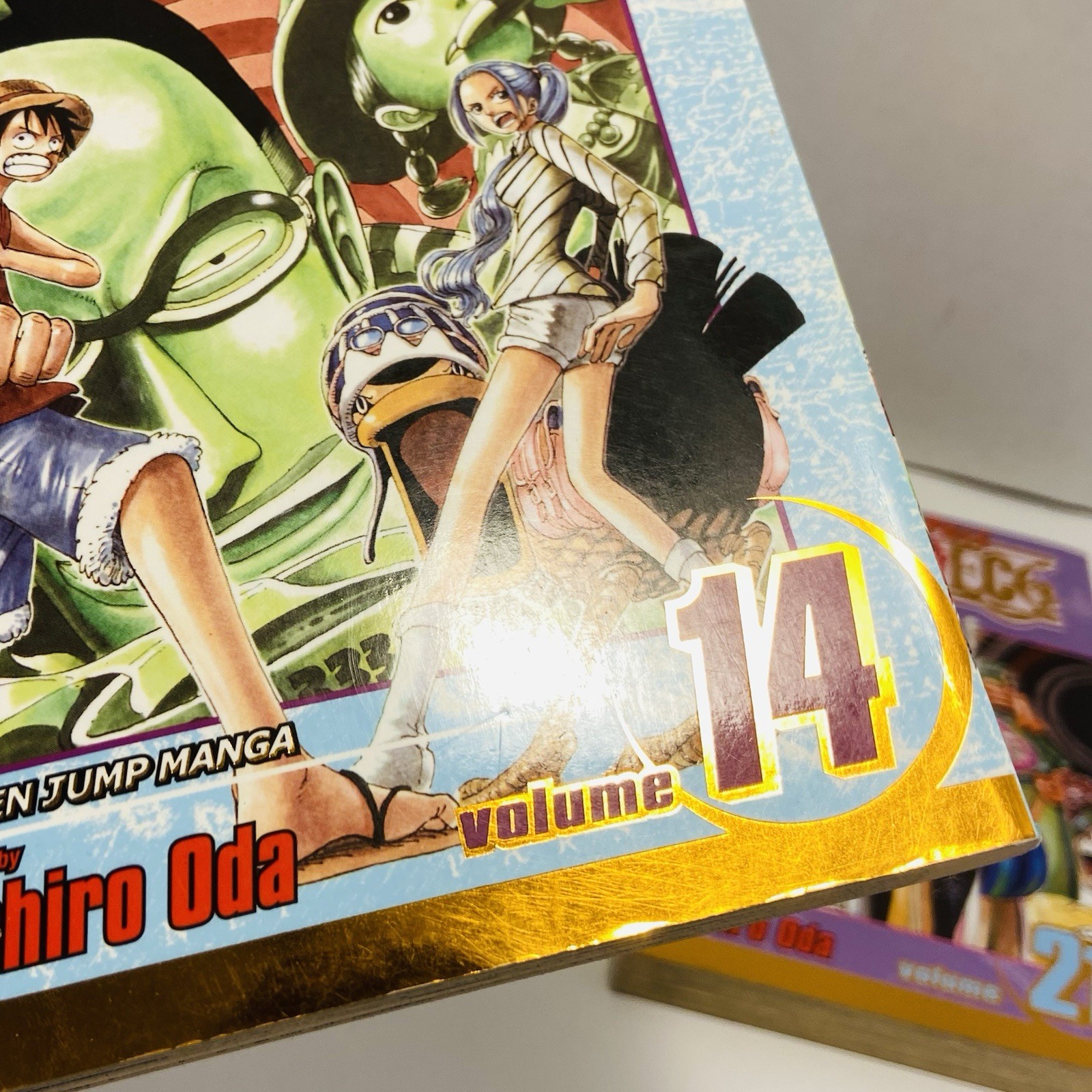 One Piece Vol. 14 + 21 Utopia & Instinct Oda 2007 Manga Gold Foil Rare Books