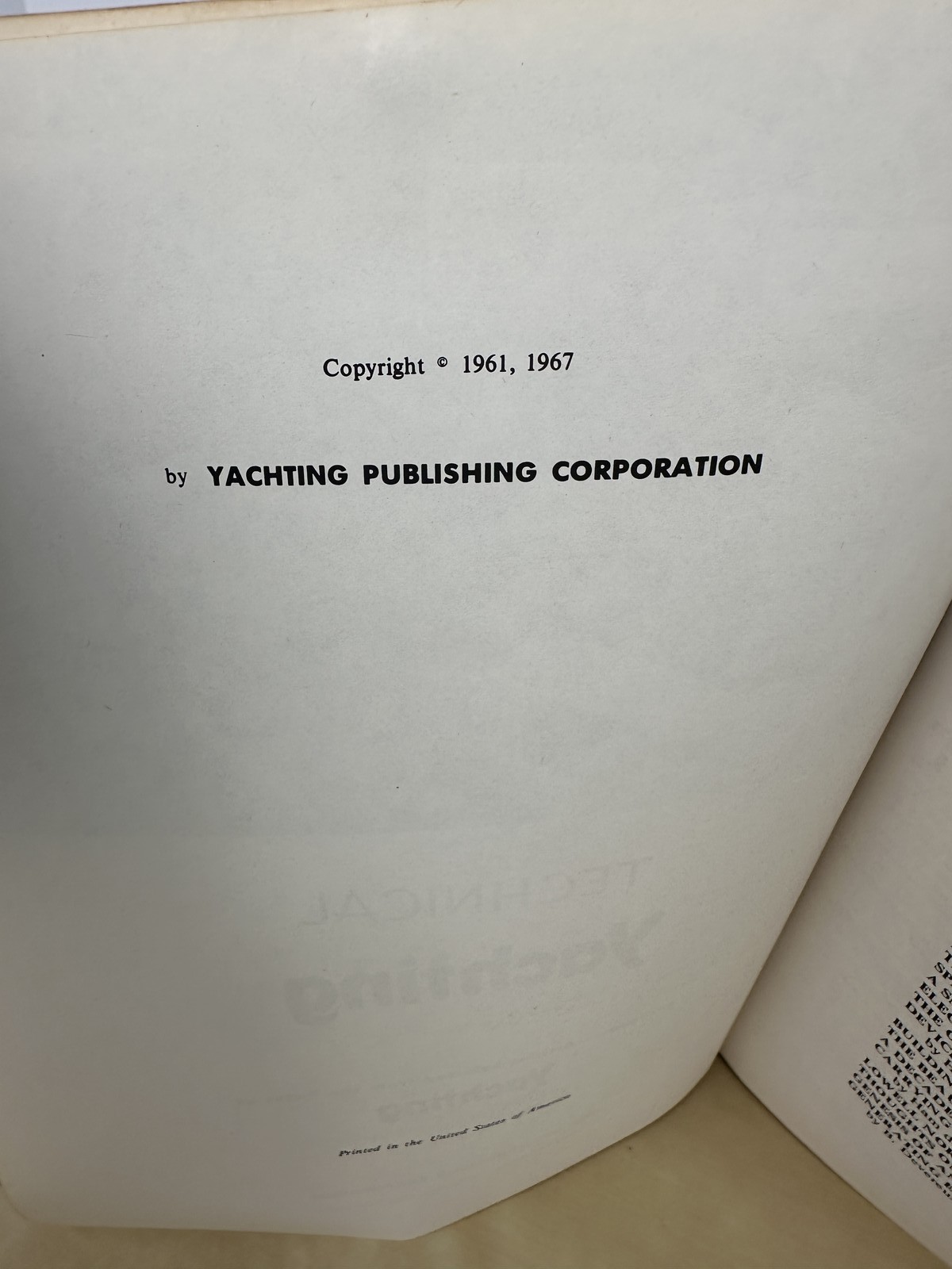 Technical Yachting Informative Articles from Yachting Magazine Revised Ed 1967