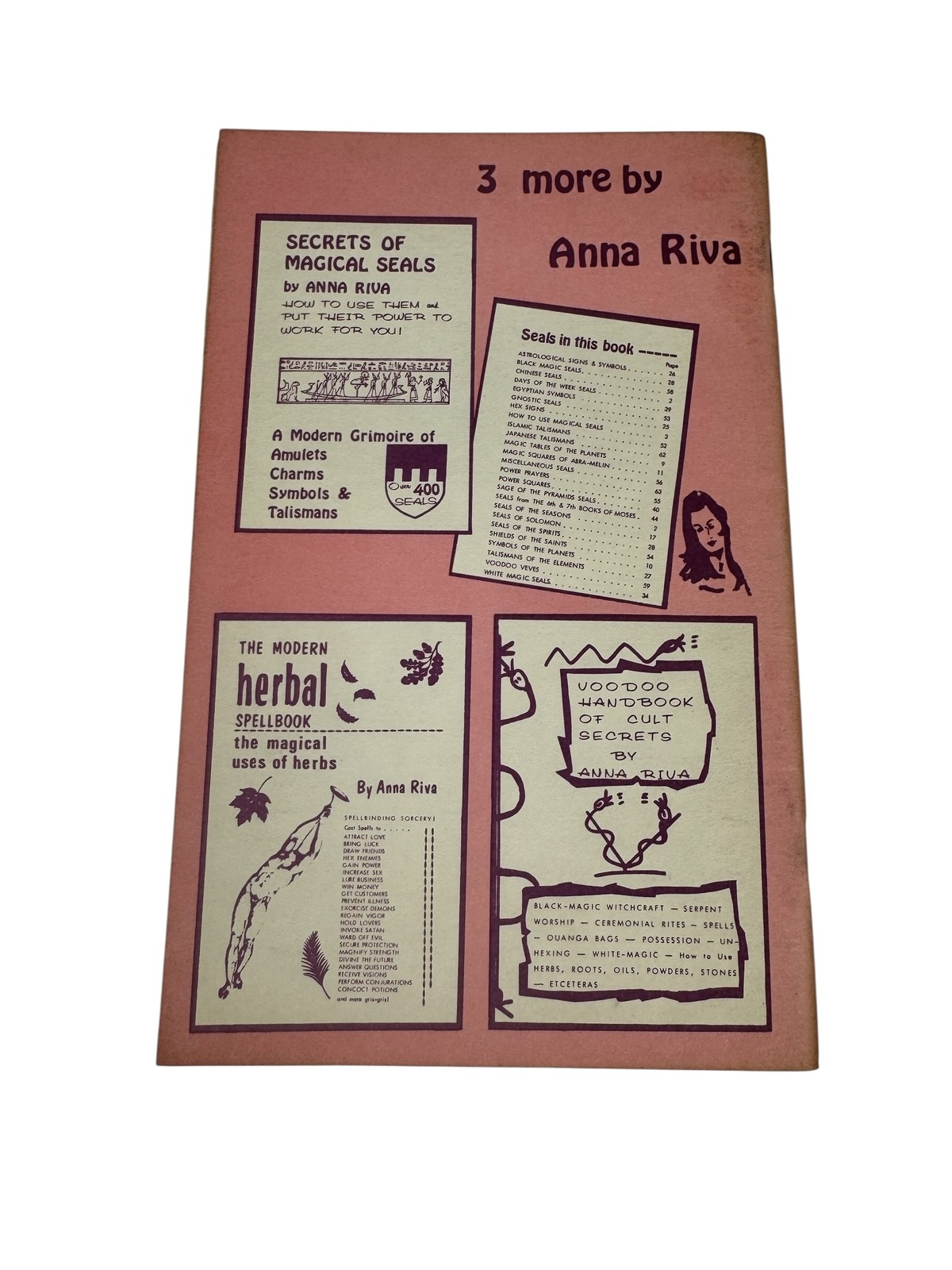 The Modern Witchcraft Spellbook by Anna Riva 1972 Occult Spells Rituals