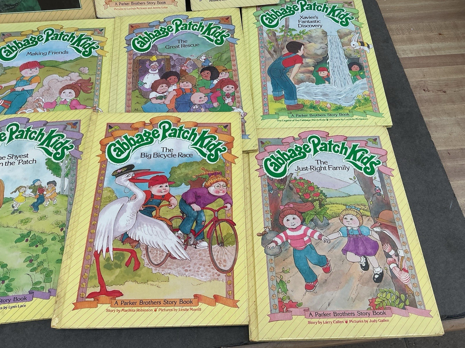Vintage Cabbage Patch Kids Books Lot of 8 Hardcover Parker Brothers
