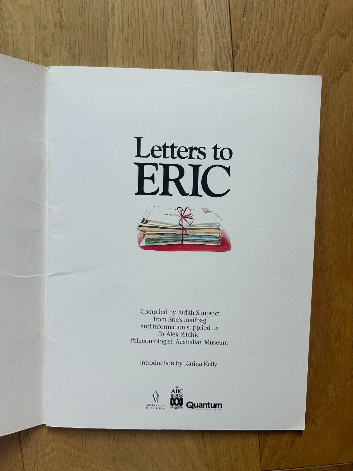 Letters to Eric The Aussie Pliosaur – Judith Simpson & Karina Kelly 1993 Rare