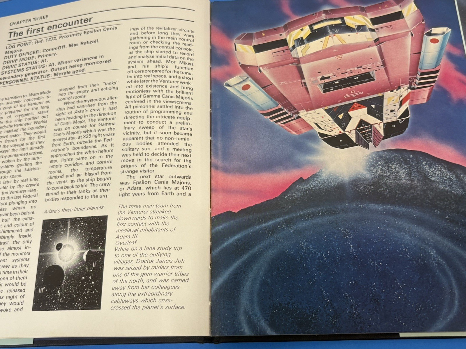 VTG Star Quest Galactic Encounters Steven Caldwell 1980s Sci-Fi Art Hardcover DJ
