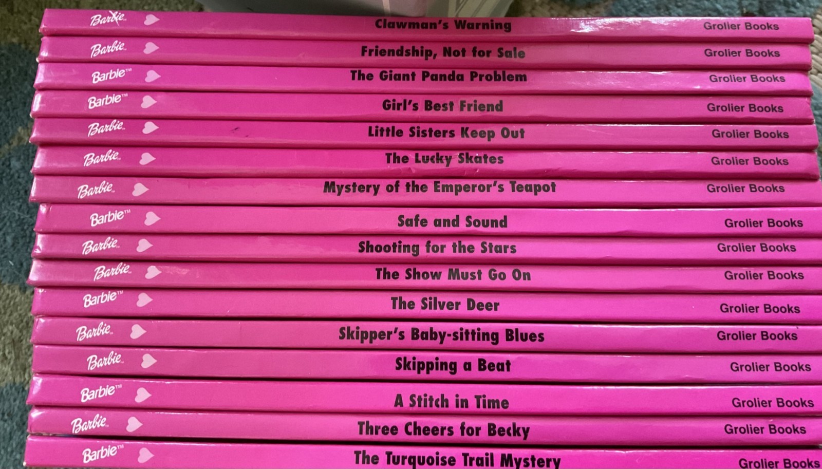 Lot of 17 Barbie Books Grolier Vintage 1998-1999 Children’s Story Book Free Ship