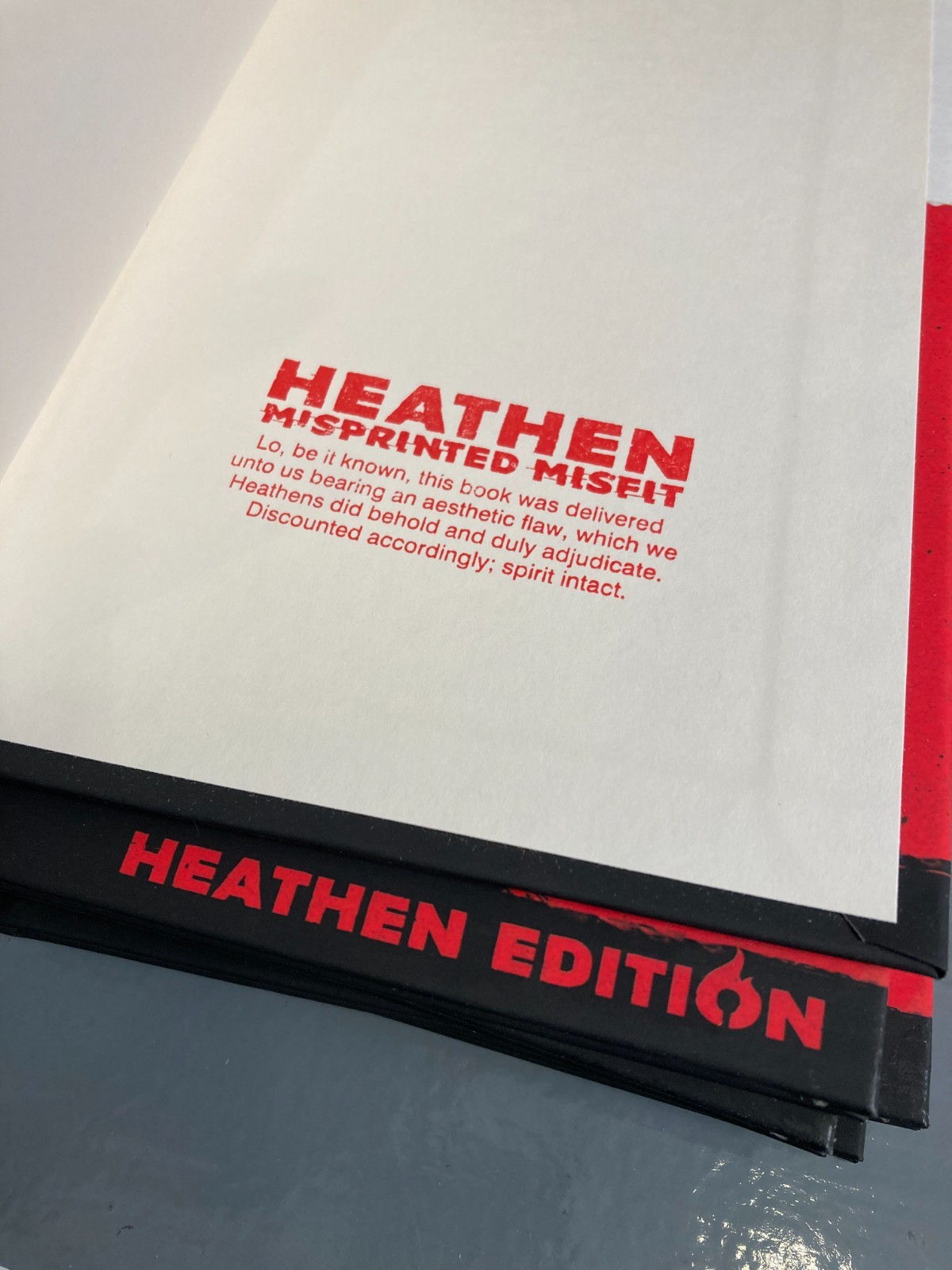 Anthem by Ayn Rand (Heathen Edition) Hardcover MISPRINTED MISFIT