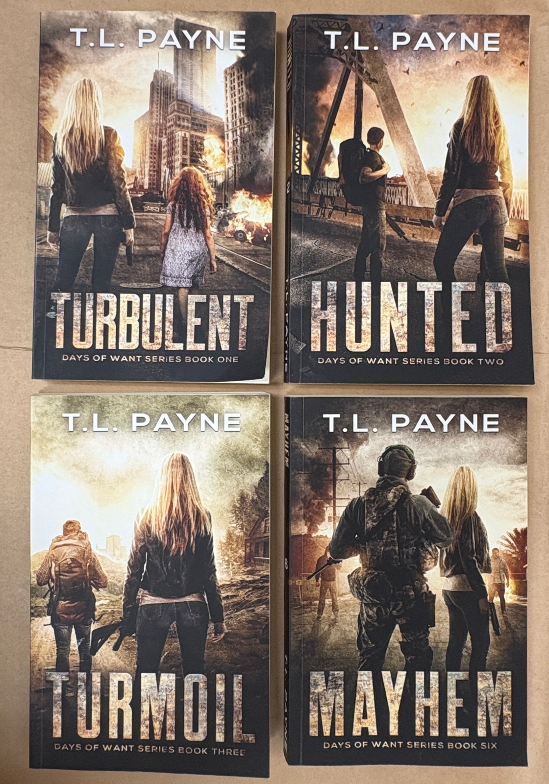 1-7 Days Of Want Series paperback by T.L. Payne Set