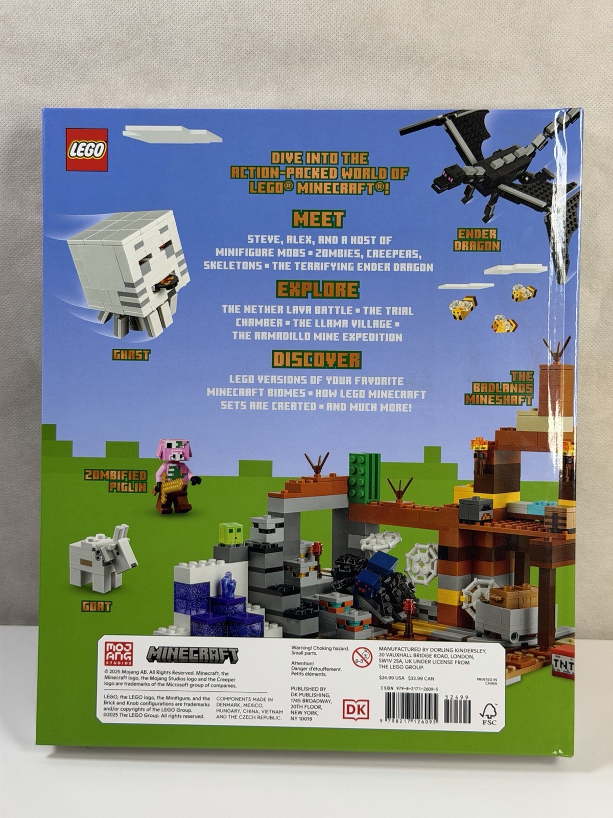 LEGO Minecraft Visual Dictionary: With an Exclusive Minecraft Minifigure NEW
