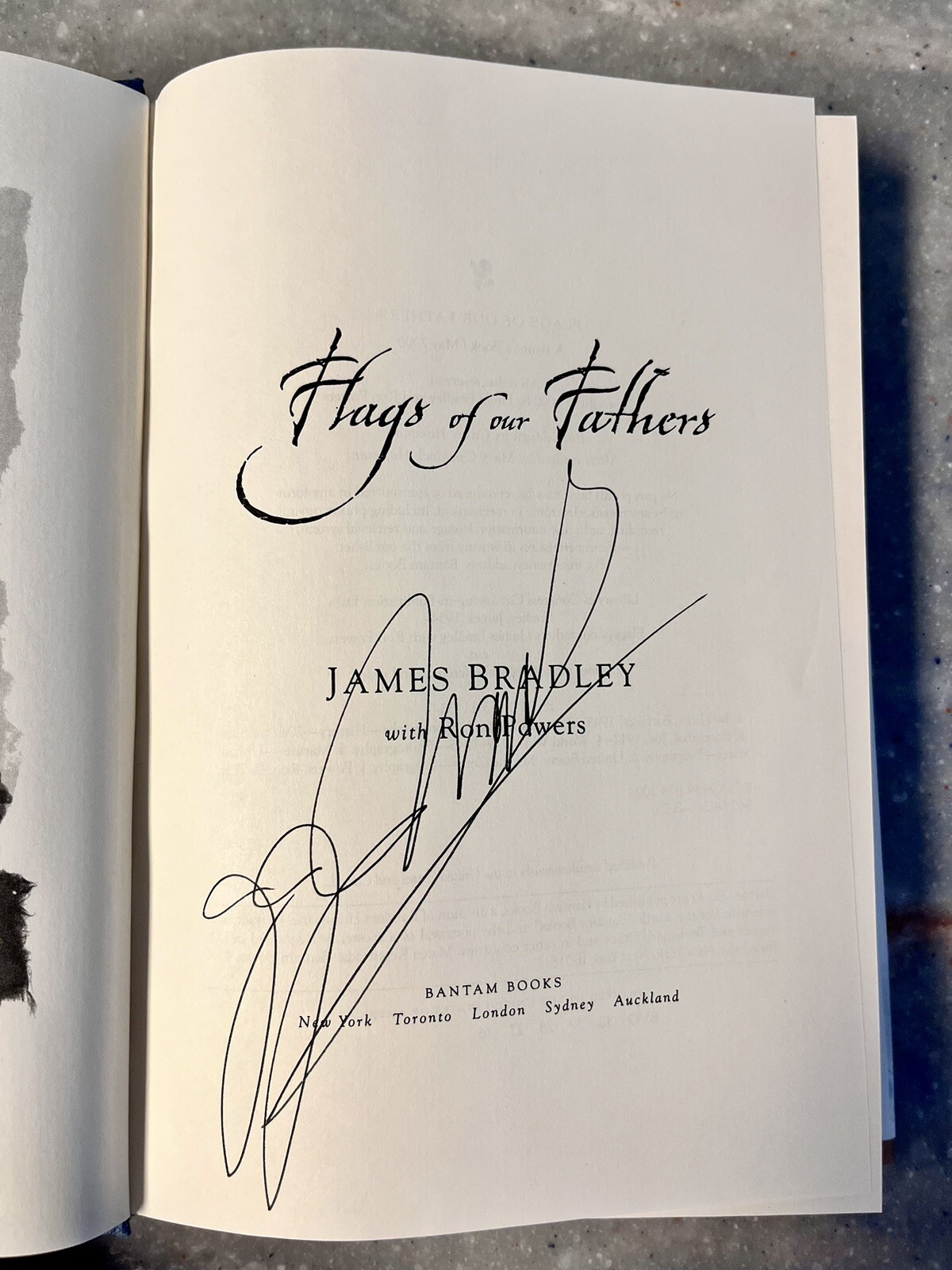 Flags of Our Fathers James Bradley Signed First Edition Hardcover WWII WW2