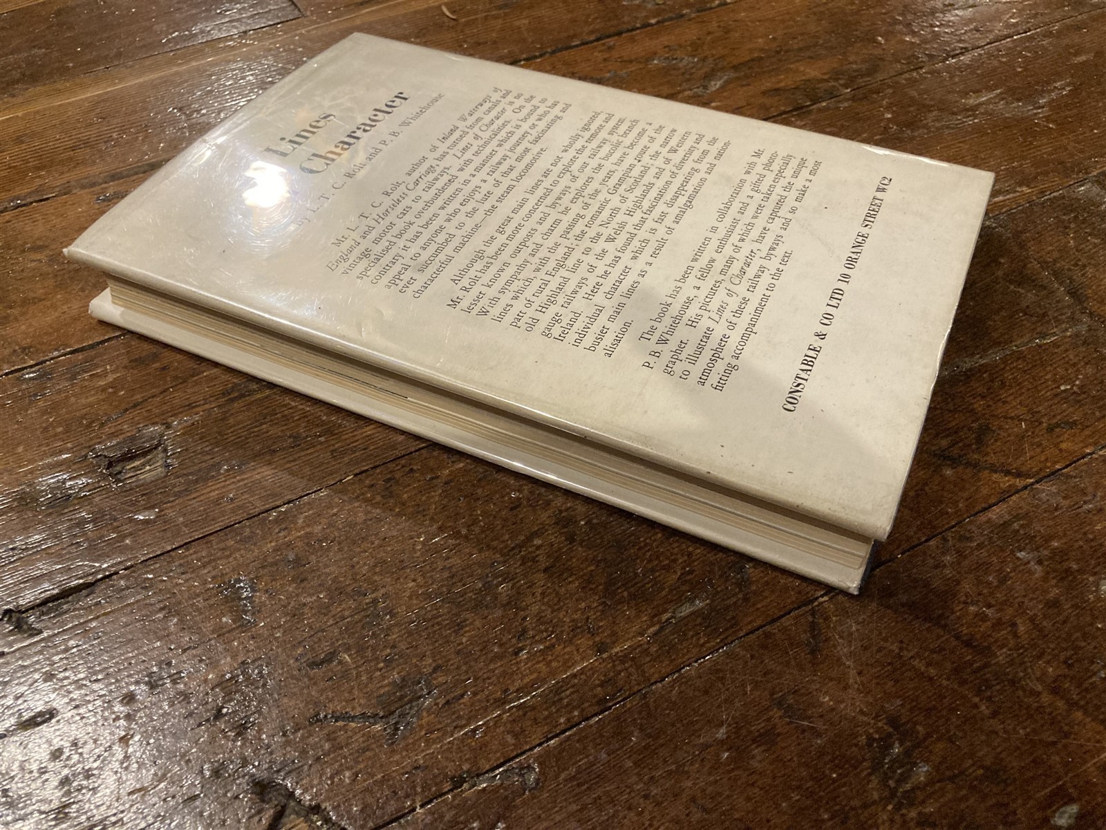 1952 hc Lines of Character, Rolt & Whitehouse, Rural England railroad lines