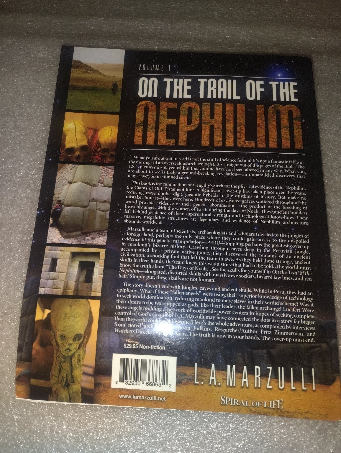 On The Trail of The Nephilim L.A. Marzulli 2013 1st Printing Non-fiction Spiral