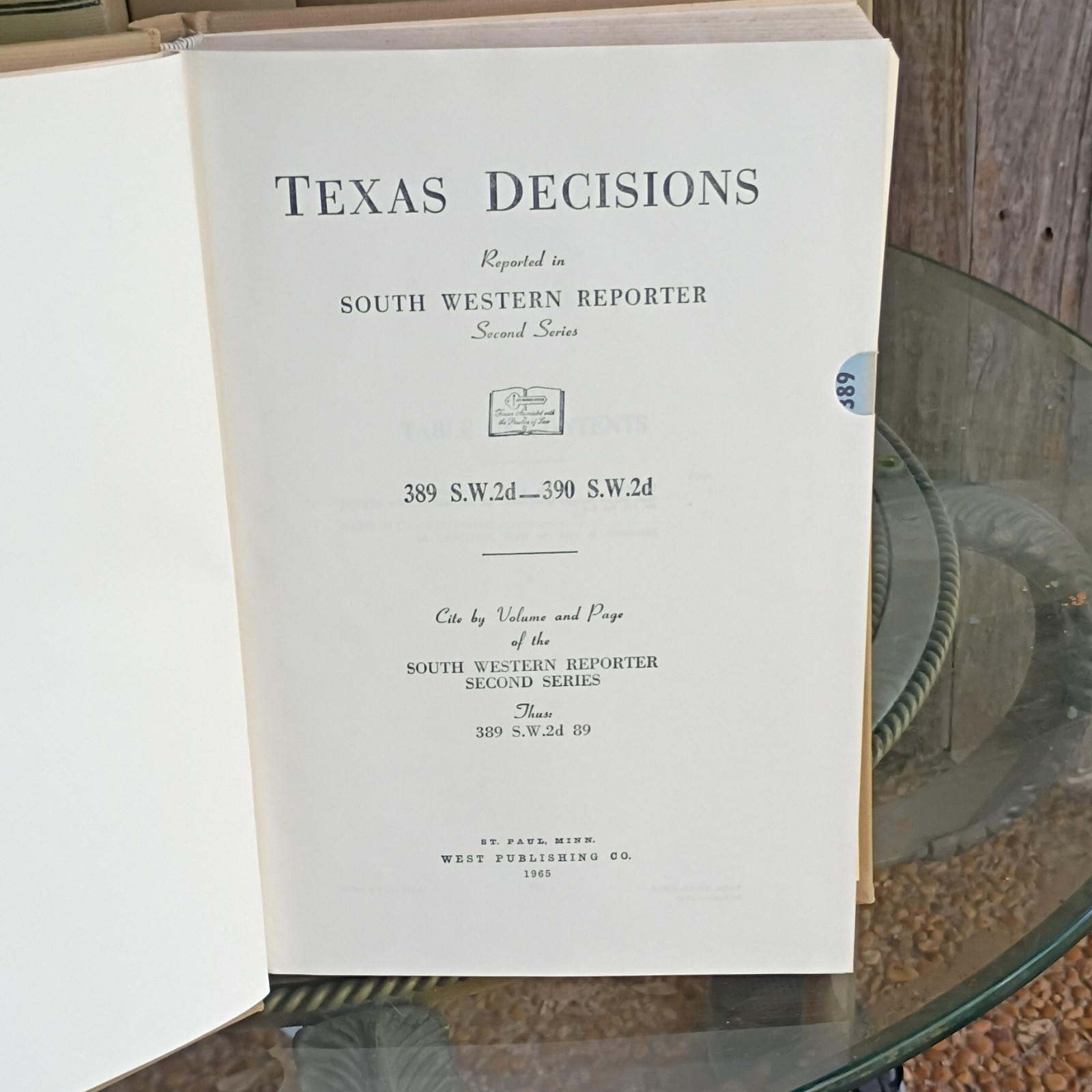 West Publishing South Western Reporter 2d 387-402 (1966) HC Texas Cases